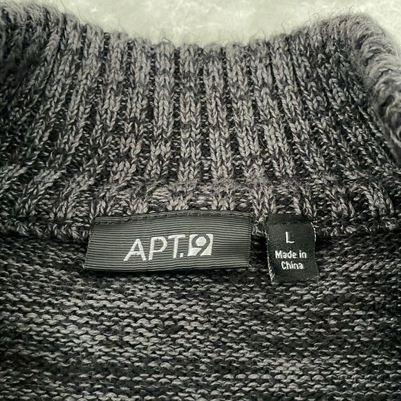 Men’s Apt. 9 Full Zipper Long Sleeve Cotton Sweater With Button Pockets Large - Picture 15 of 16